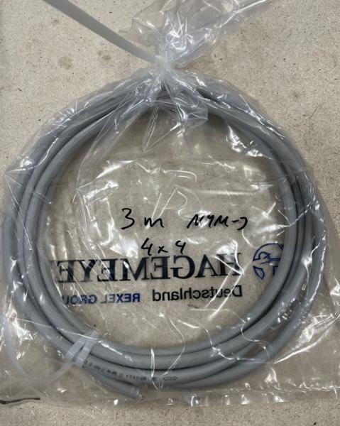 17 Meter Mantelleitung NYM-J 4x4 mm² , grau , ***ABVERKAUF***